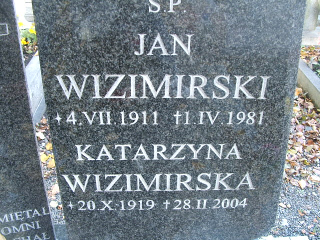 Jan Wizimirski 1911 Kąty Wrocławskie - Grobonet - Wyszukiwarka osób pochowanych