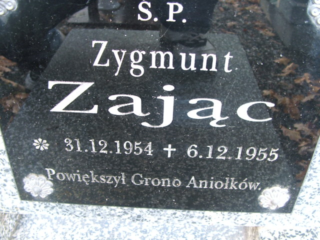 Zygmunt Zając 1954 Kąty Wrocławskie - Grobonet - Wyszukiwarka osób pochowanych