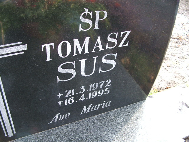 Tomasz Sus 1972 Kąty Wrocławskie - Grobonet - Wyszukiwarka osób pochowanych