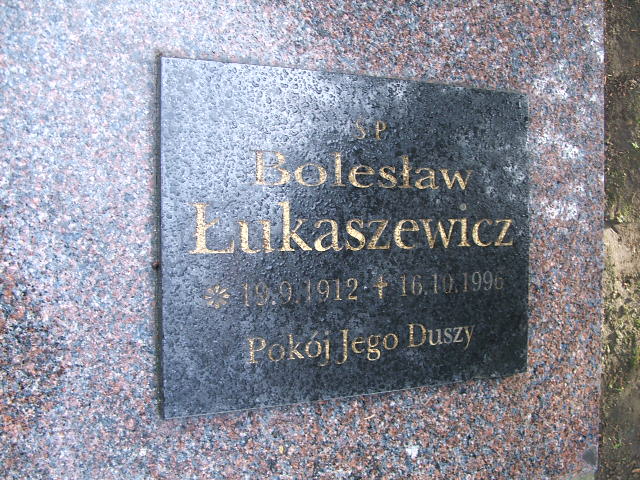 Bolesław Łukaszewicz 1912 Kąty Wrocławskie - Grobonet - Wyszukiwarka osób pochowanych