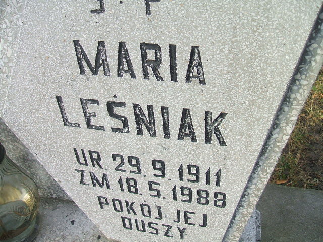 Maria Leśniak 1911 Kąty Wrocławskie - Grobonet - Wyszukiwarka osób pochowanych