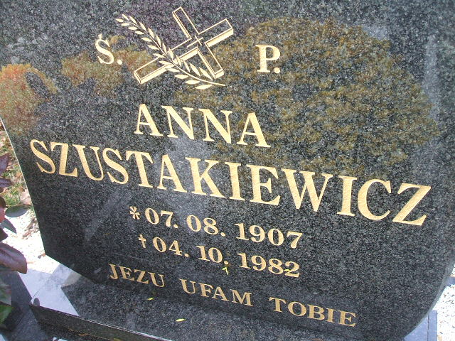 Anna Szustakiewicz 1907 Kąty Wrocławskie - Grobonet - Wyszukiwarka osób pochowanych