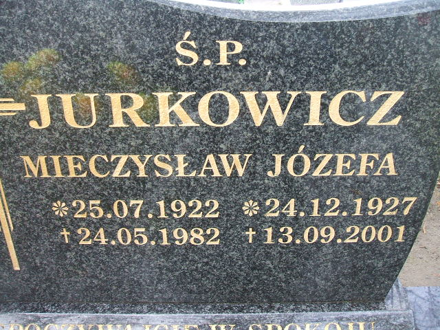 Józefa Jurkowicz 1927 Kąty Wrocławskie - Grobonet - Wyszukiwarka osób pochowanych