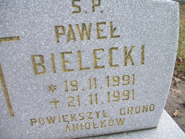 Paweł Bielecki 1991 Kąty Wrocławskie - Grobonet - Wyszukiwarka osób pochowanych