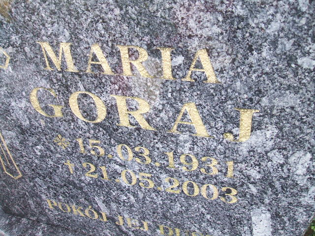 Maria Goraj 1931 Kąty Wrocławskie - Grobonet - Wyszukiwarka osób pochowanych