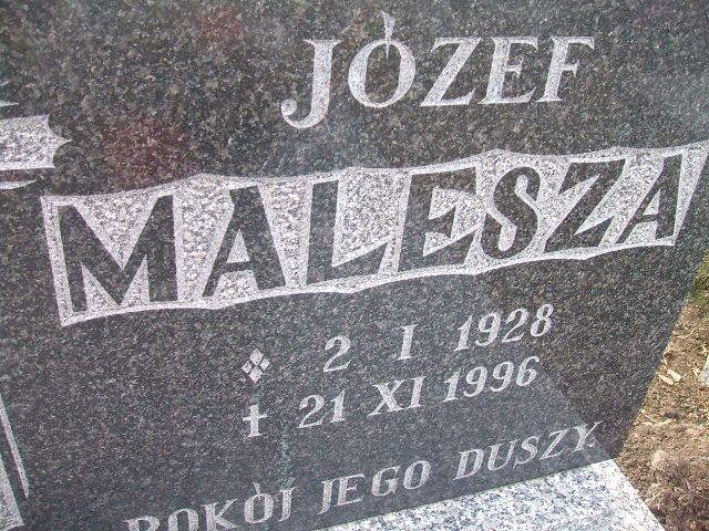 Józef Malesza 1928 Kąty Wrocławskie - Grobonet - Wyszukiwarka osób pochowanych