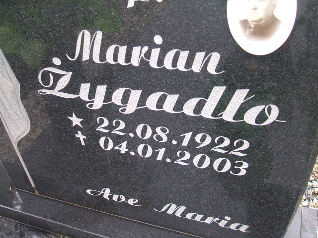 Marian Żygadło 1922 Kąty Wrocławskie - Grobonet - Wyszukiwarka osób pochowanych